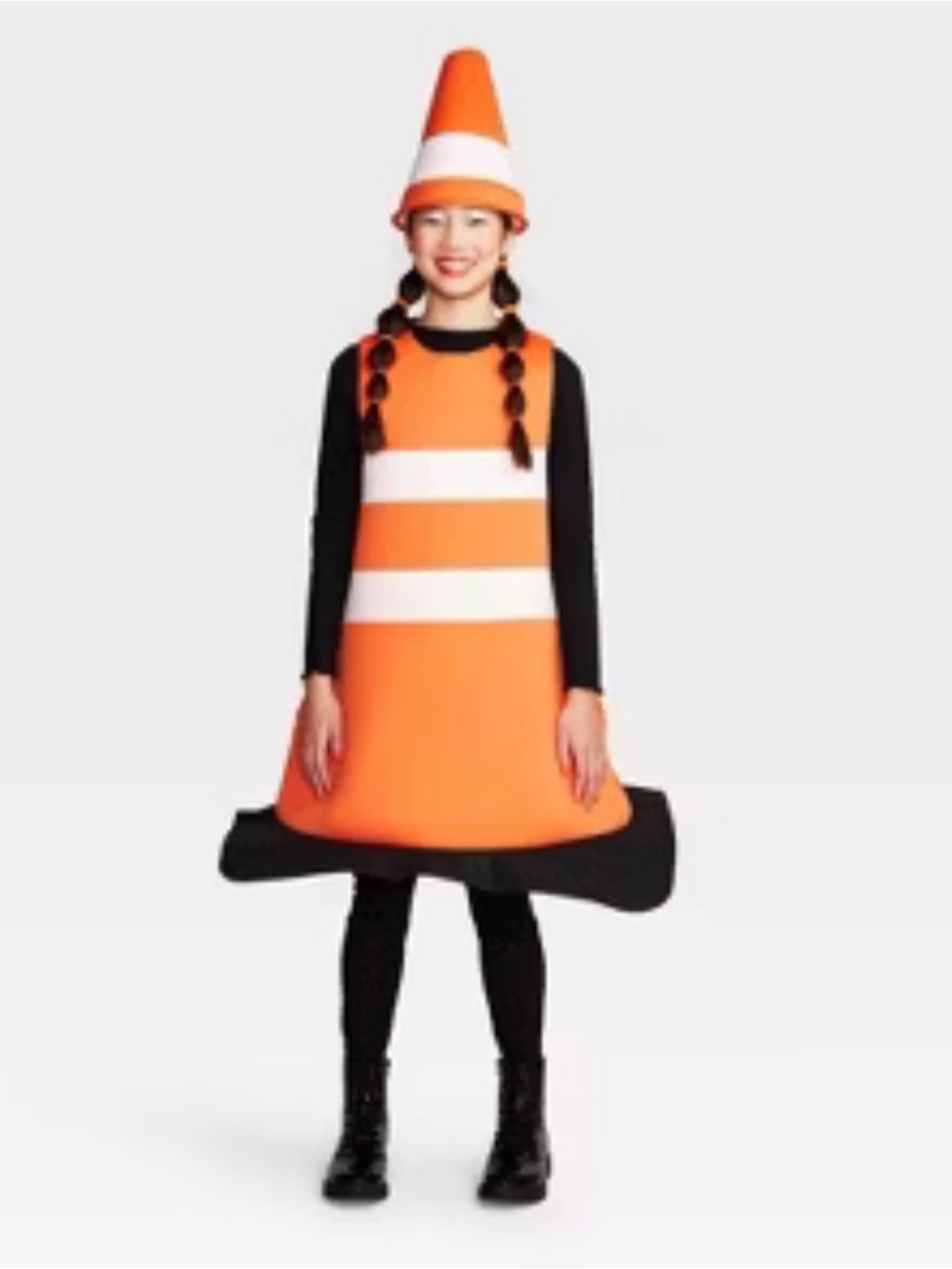 Construction Cone Halloween Costume with Headpiece ,One Size Fits Most